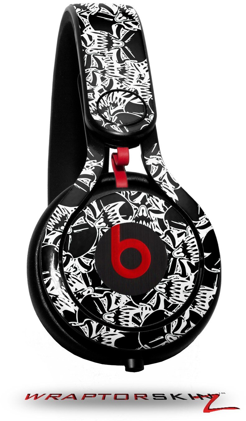 Skin Decal Wrap Compatible with Beats Mixr Headphones Scattered Skulls Black Skin Only (Headphones NOT Included)