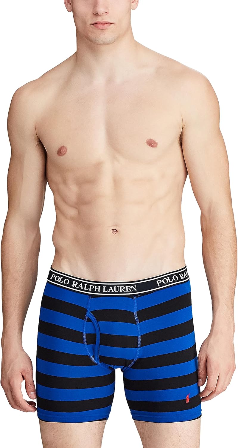 POLO RALPH LAUREN Underwear Boxer Brief, 3-Pack, Stretch Classic Fit, Moisture Wicking Pouch, Regular, Trunk & Long Leg - Image 4