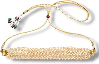 Handmade for her Handmade Pearl Choker Necklace for Women, White, Traditional Indian Style, Adjustable Gold Tone Chain Price In India