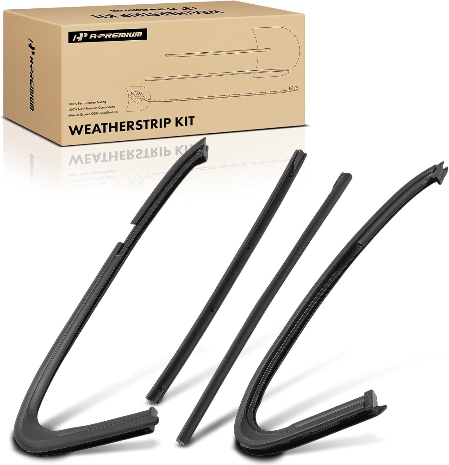 A-Premium 4PCS Vent Window Molding Trim Weather Stripping Kit Compatible with Chevrolet Blazer, C10/C20/C30/K10/K20/K30 Pickup & GMC C15/C1500 Pickup, C15/C1500 Suburban