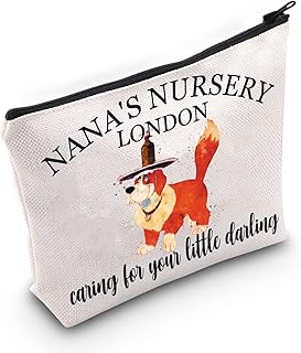 BWWKTOP Nana's Nursery Cosmetic Makeup Bag Dog Nanny Fans Gifts London Caring For Your Little Darling Fairytale Zipper Pouch Bag, NANA'S NURSERY, Bag