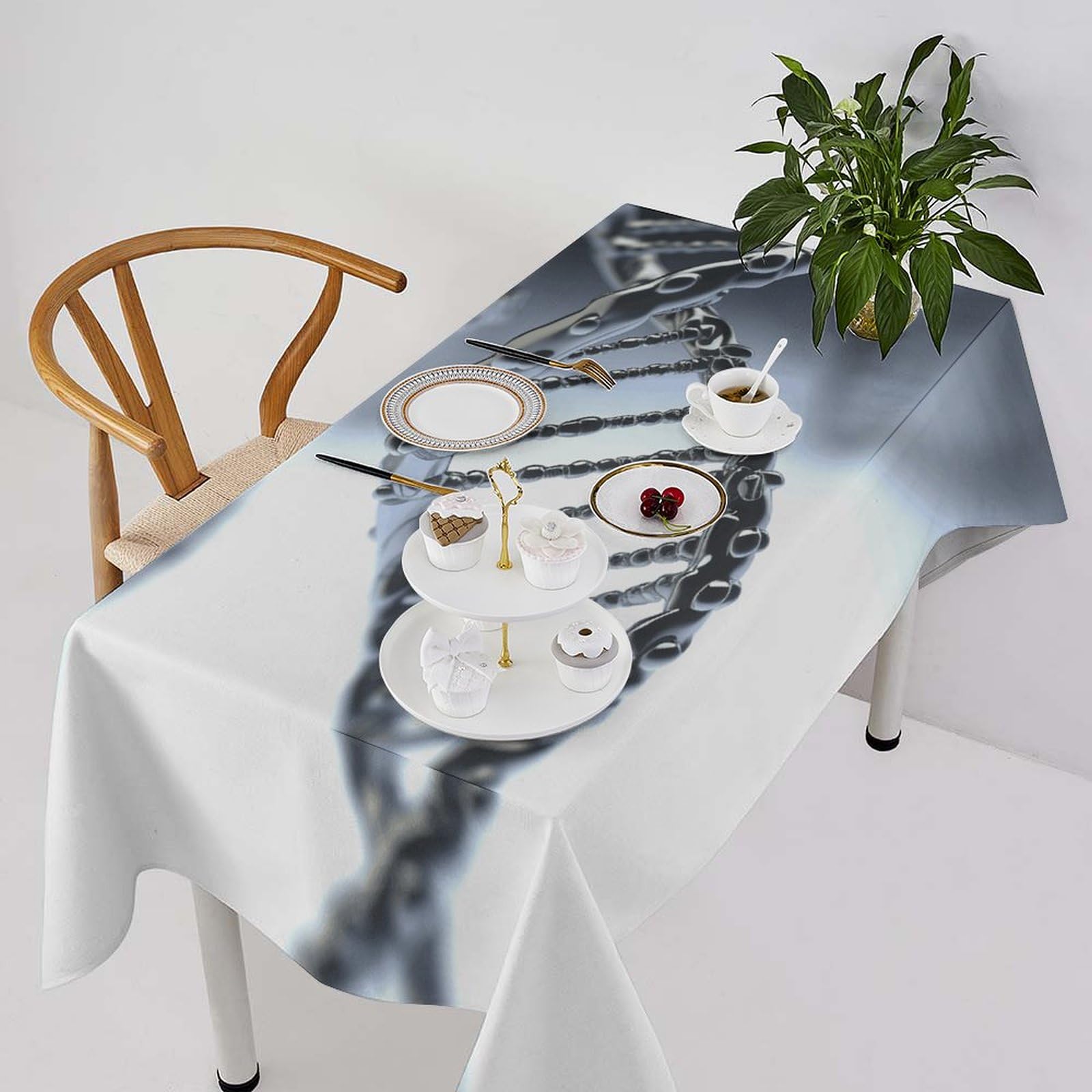 Nappe rectangulaire 140x190 cm imperméable et lourde avec motif ADN