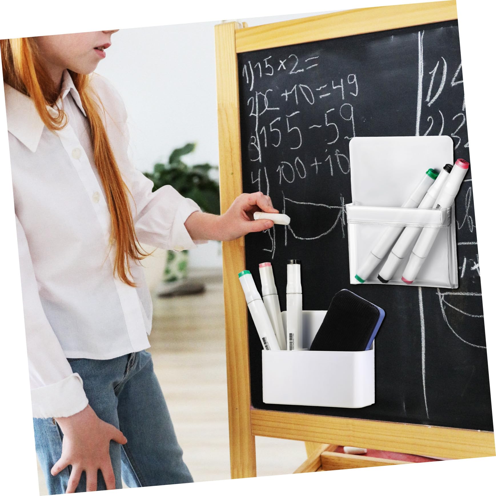 SHINEOFI 4piezas Organizador Magnético De Bolígrafo Para y Soporte Para Marcadores Utensilios Escolares y Capacidad y De Usar