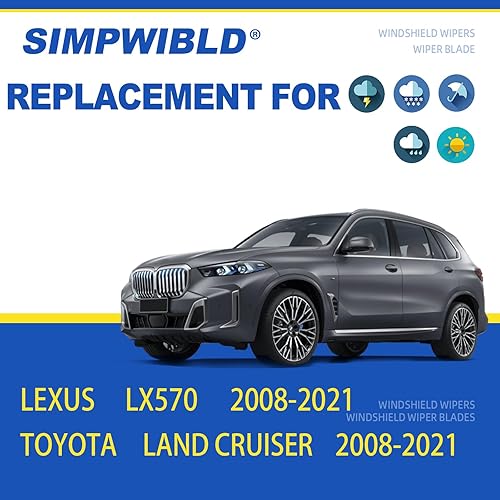 Vista 71 de SIMPWIBLD 3 limpiaparabrisas de repuesto para Hyundai Santa Fe/2013-2016 Mazda CX-5/2001-2007 Toyota Corolla 2007-2012, repuesto de equipo original