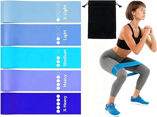 Bandas de resistencia para entrenamiento, bandas de ejercicio en bucle para fitness en interiores y exteriores, 5 piezas de entrenamiento de fuerza