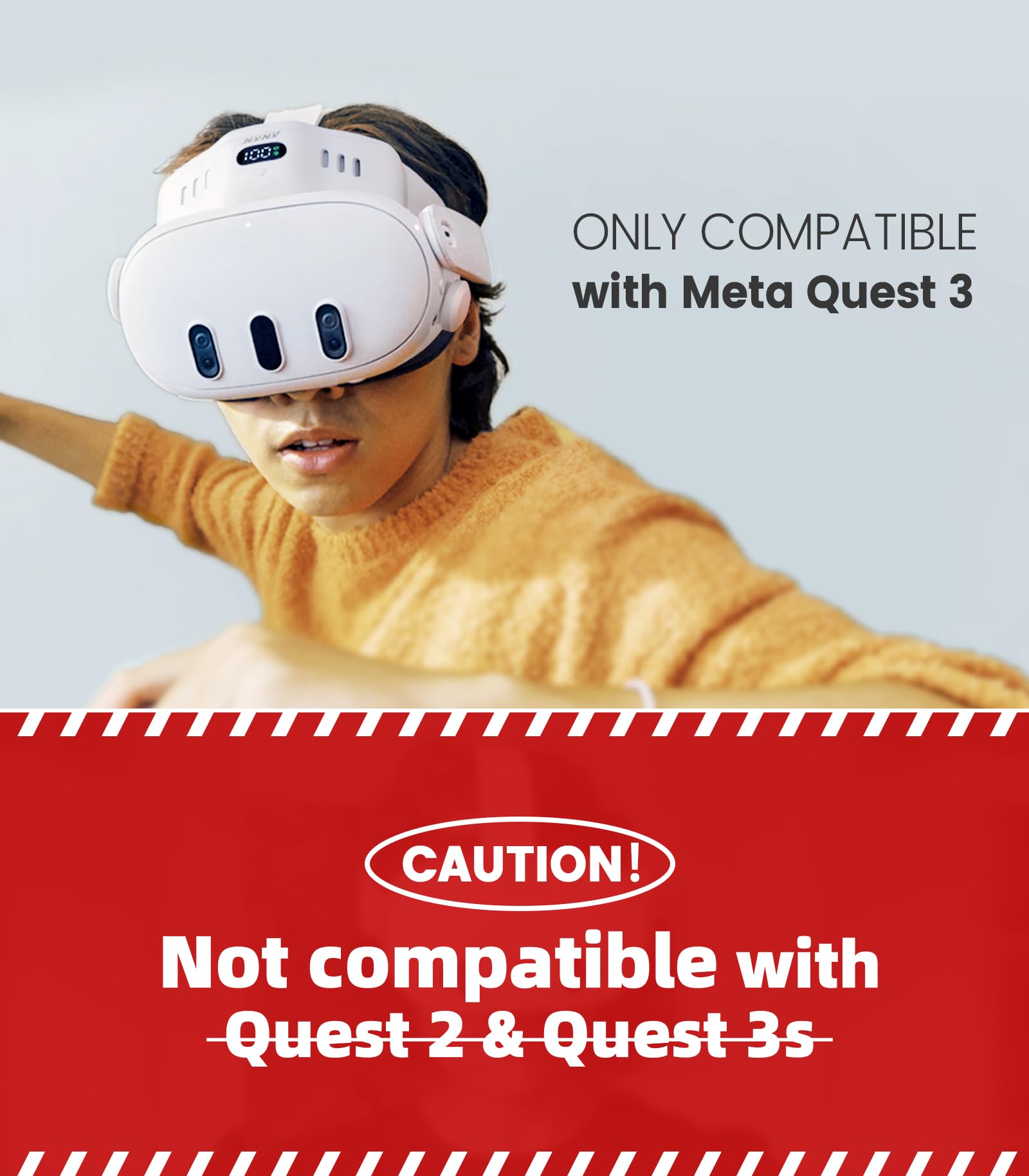 NVNV Ventilador de refrigeración VR, solo compatible con Oculus/Meta Quest 3, accesorio VR con almohadilla facial, interfaz facial y ventilador antivaho, ventilador de refrigeración dual turbo