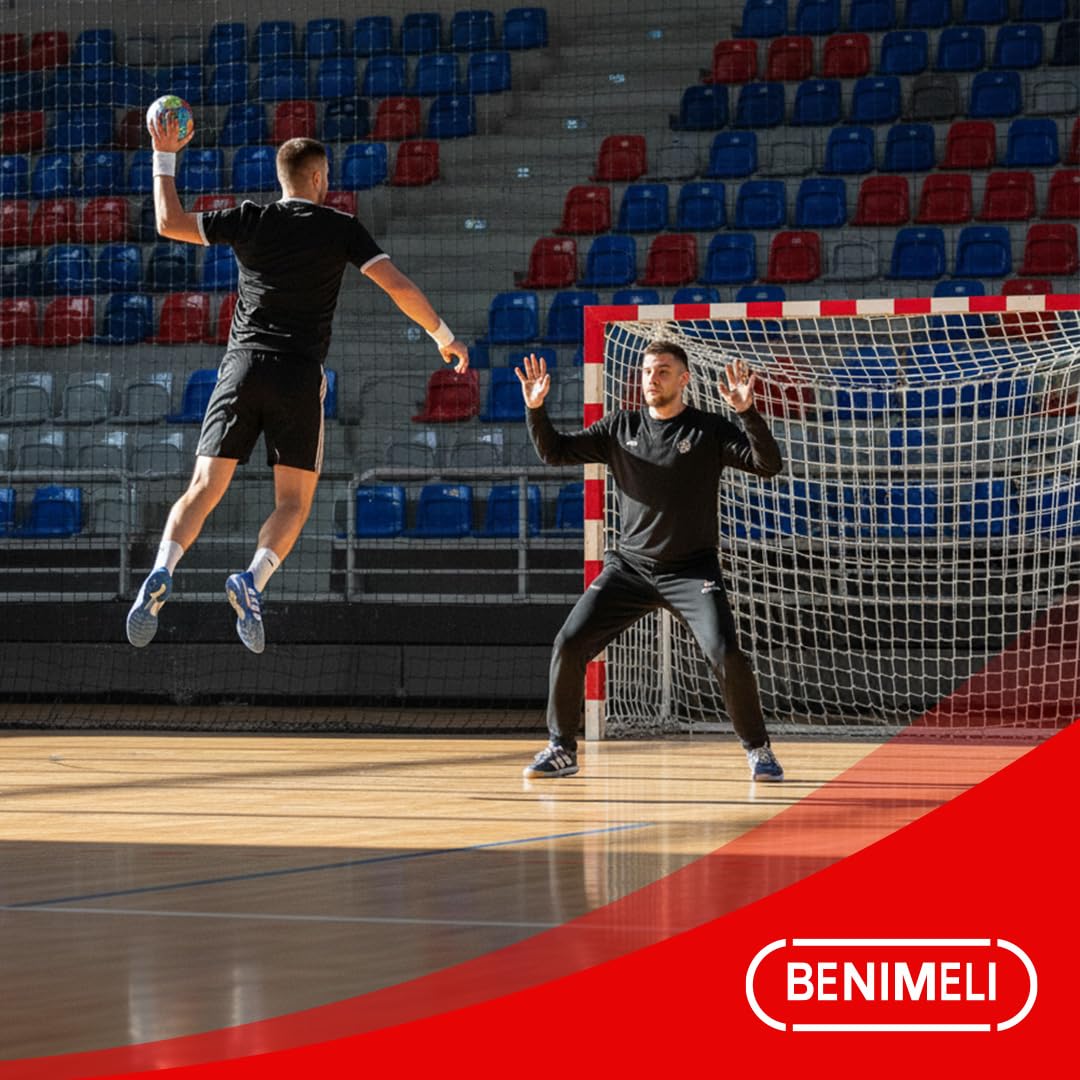 Red Porteria Pack 2 Unidades | Red Porterias de Futbol 100x100mm Balonmano, Entrenamiento, y Futbol Sala | 3x2x1M, Red Blanca Resistente para Interior y Exterior (No Incluye Portería)