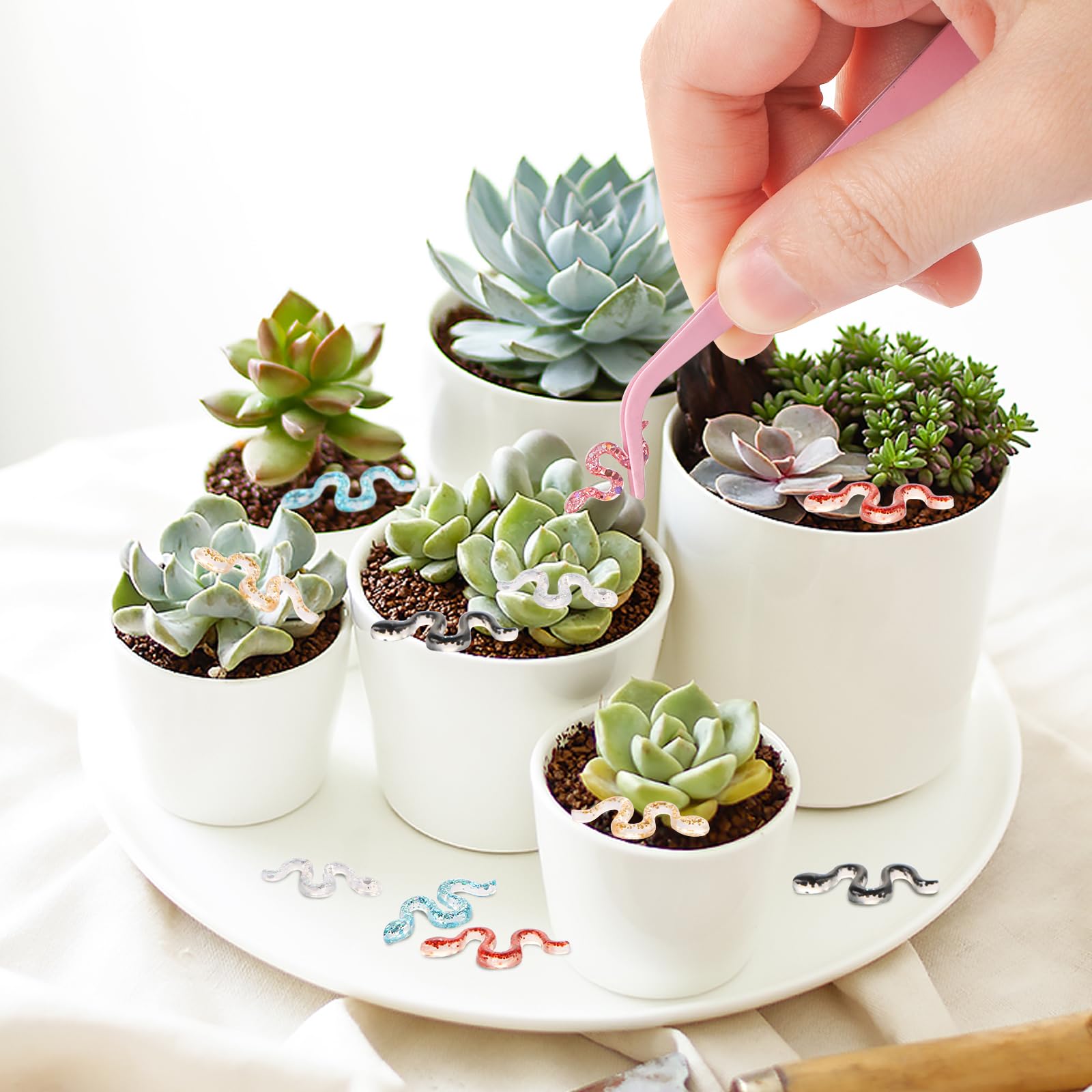 200 piccoli serpenti colorati per casa delle bambole miniature