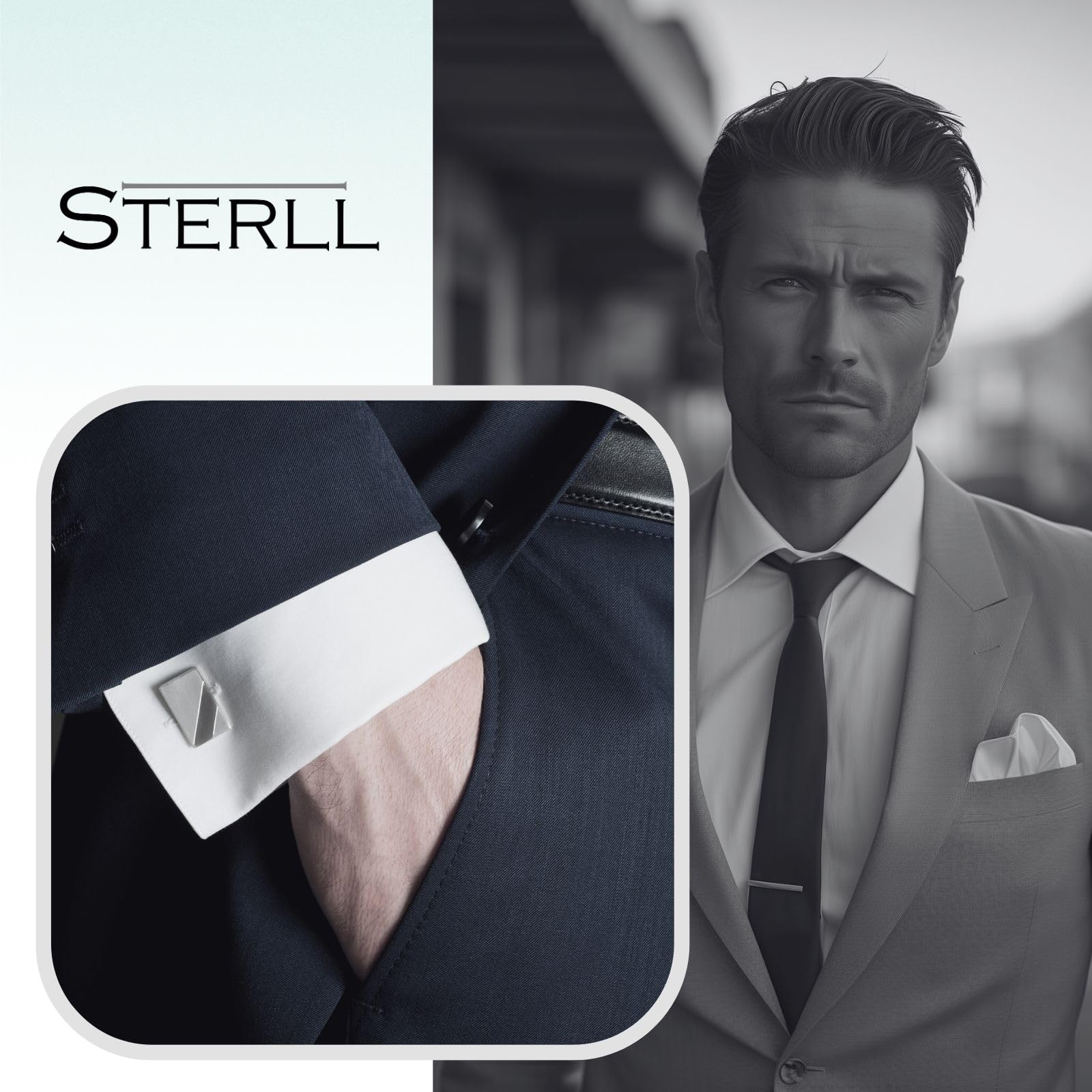 Gemelli Uomo In Argento 925 Con Design Moderno E Ossidato