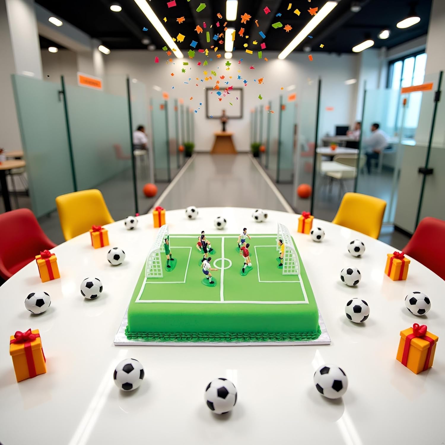 2Pcs Soccer Cake Topper - Image 2