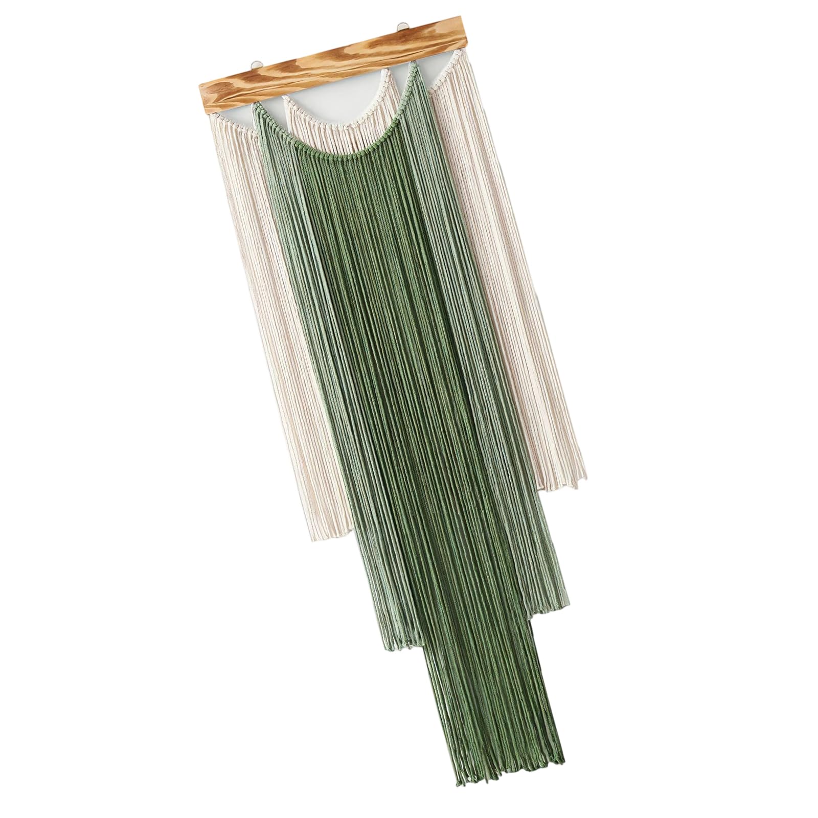 Buxuaaaa Macrames Wovens Wall Hanging Geometric Wovens Tapestry Bohemians Wall Art Decors with Tassels Craft Ornament Wooden Ornament with Long Tassels