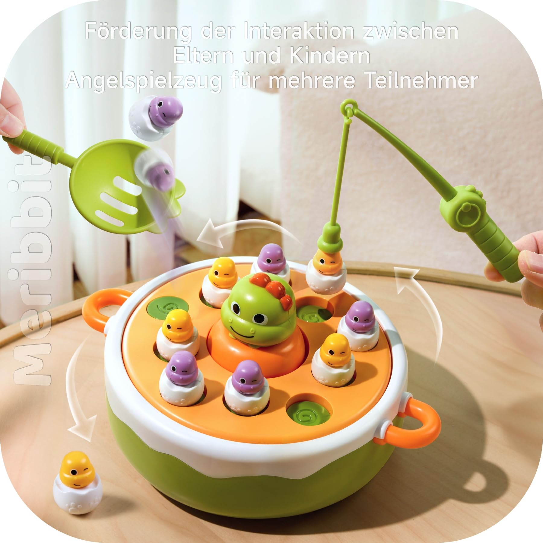 4 in 1 Angelspiel ab 2 3 4 5 Jahren, Aufspringendes & Musikdesign, Montessori Spielzeug Magnet Spiel, Musik Spielzeug für Junge Mädche