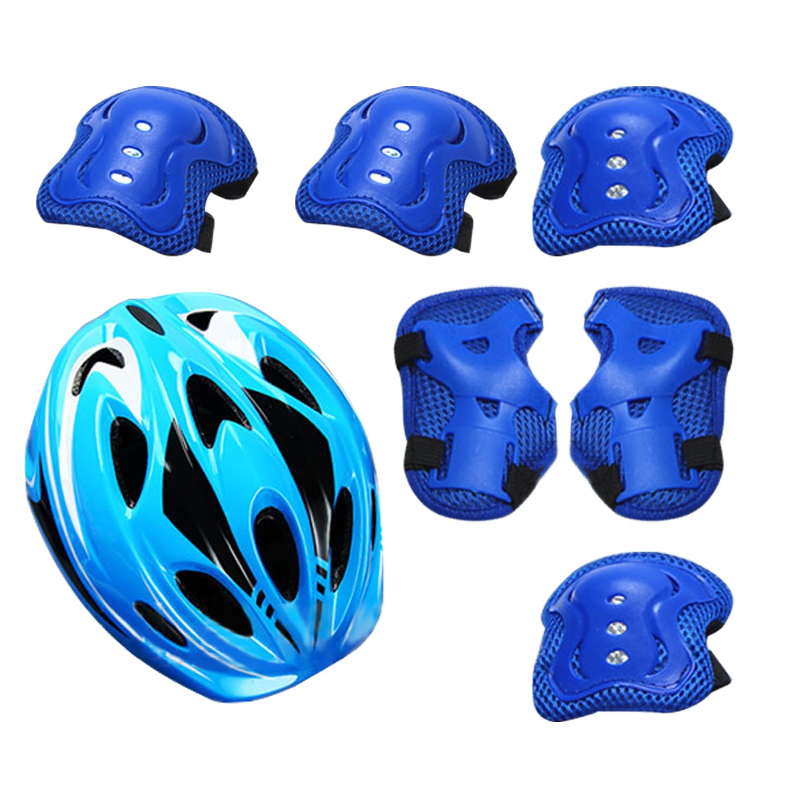 Ensemble De Casques pour Casques, Protège-Coudes, Protège-Genoux Et | Équipement de Protection Anti-Choc pour Vélo, Trottinette et Roller