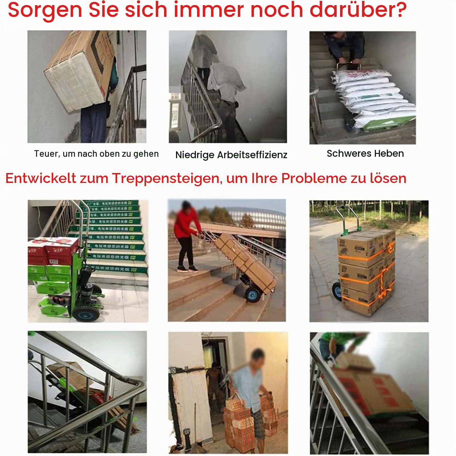 Generisch Elektrisch Sackkarre Treppensteiger 400 Kg Tragkraft Kann Treppen Und Abstiege BewäLTigen Arbeitssparend Und Praktisch für Familienumzüge Lagerlogistik Verteilu