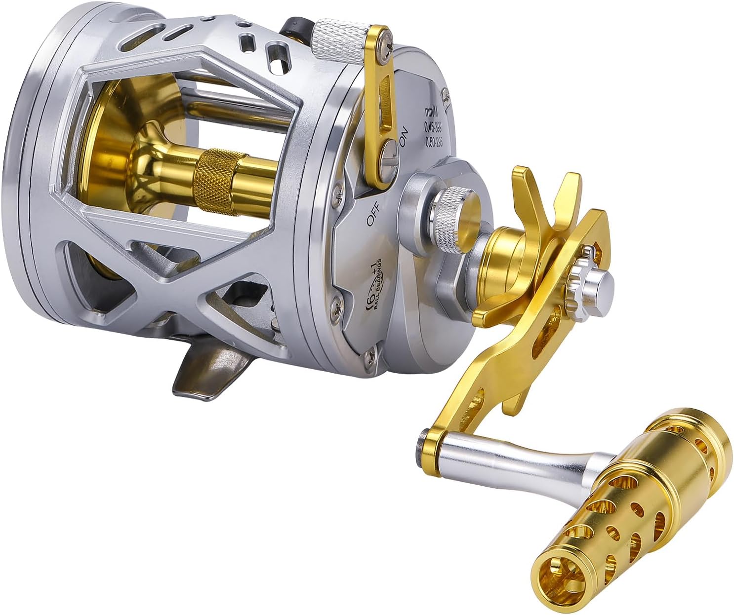 One Bass Fishing Reels Level Wind Trolling Reel Conventional Jigging Reel for Saltwater Big Game Fishing