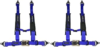 PROGUARD Blue 4 Point Harness 2" Straps Universal UTV Off-Road Harness Two Pack
