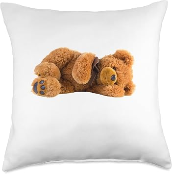 VAV Teddy Bear Throw Pillow, 18x18, Multicolor