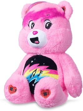 Care Bears - 14 Rock Theme - Medium Size Plush - Cheer Bear -