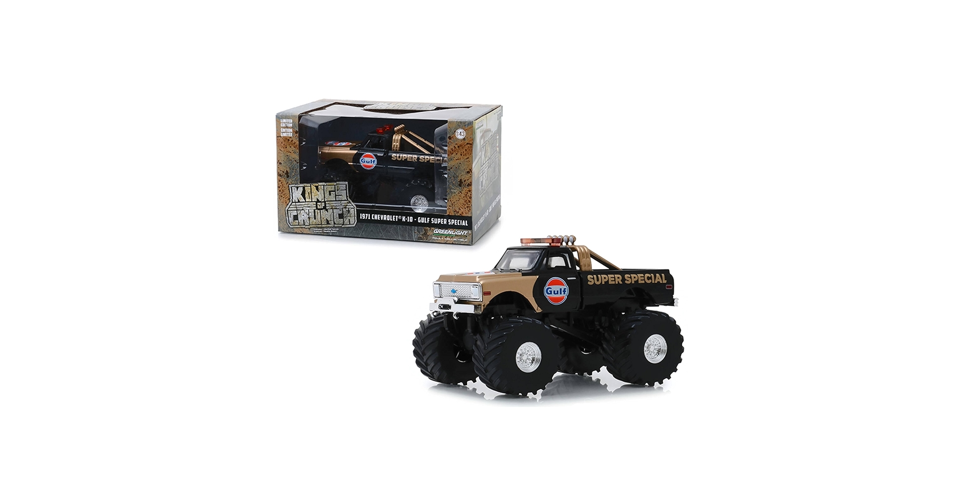 グリーンライト　1971 シボレー K-10 - ガルフ　スーパースペシャル Amazon.com: 1/64 Greenlight 1971 K-10 Gulf Oil Super Special