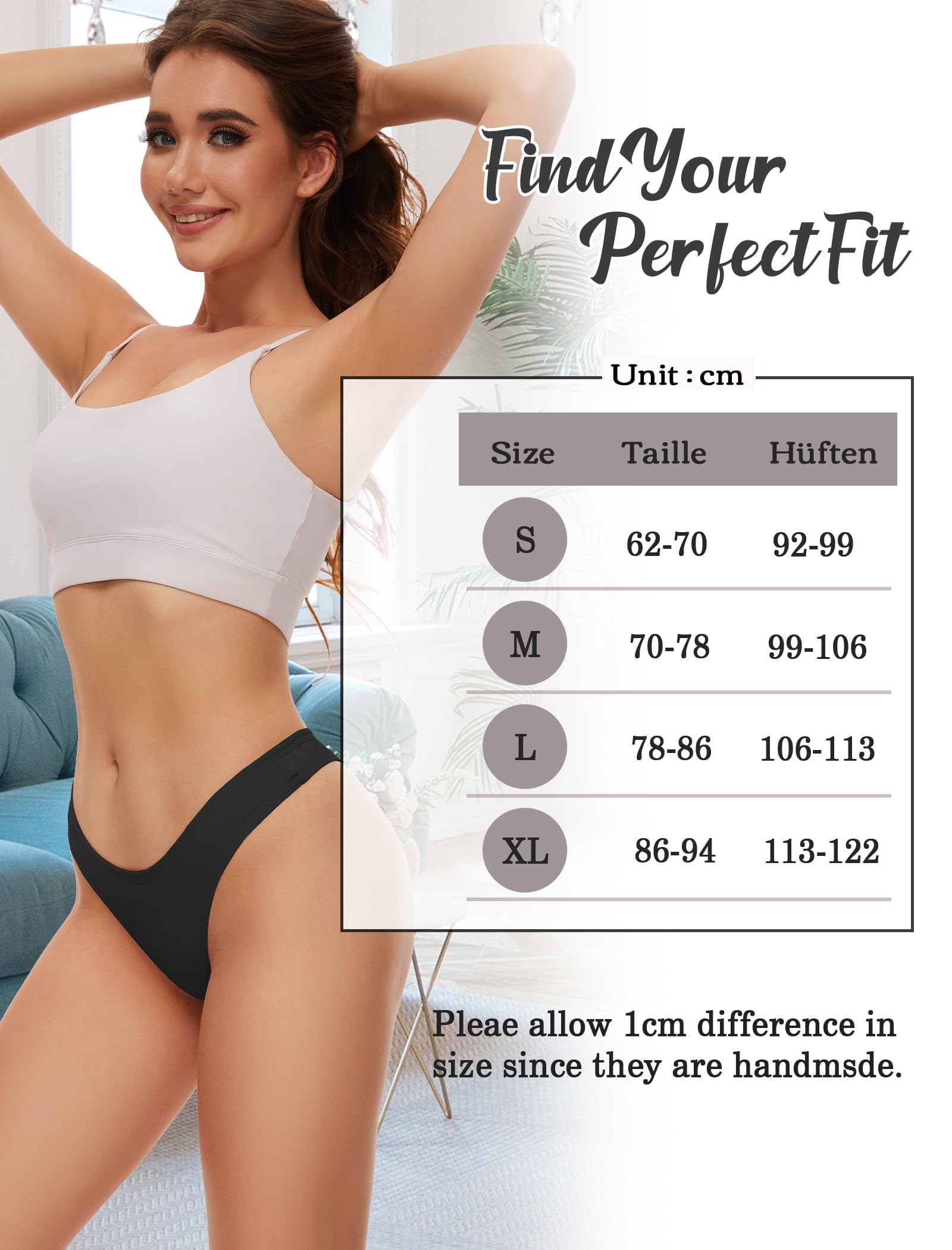 Baumwolle Tanga Damen String Damen Baumwolle Tanga Set Strings & Tangas Unterhosen Slip Unterwäsche für Frauen Mehrpack Atmungsaktiv Panties