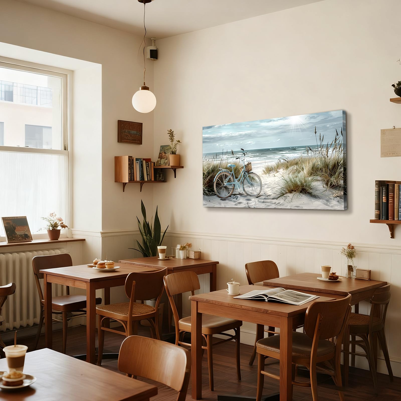 JHHUAMO Leinwandbild Groß 50x100 cm L, Modernes Küstenwohnzimmer Dekorative Malerei, Wanddeko Schlafzimmer Gemälde Desktop Badezimmer Büro Zimmer Esszimmer