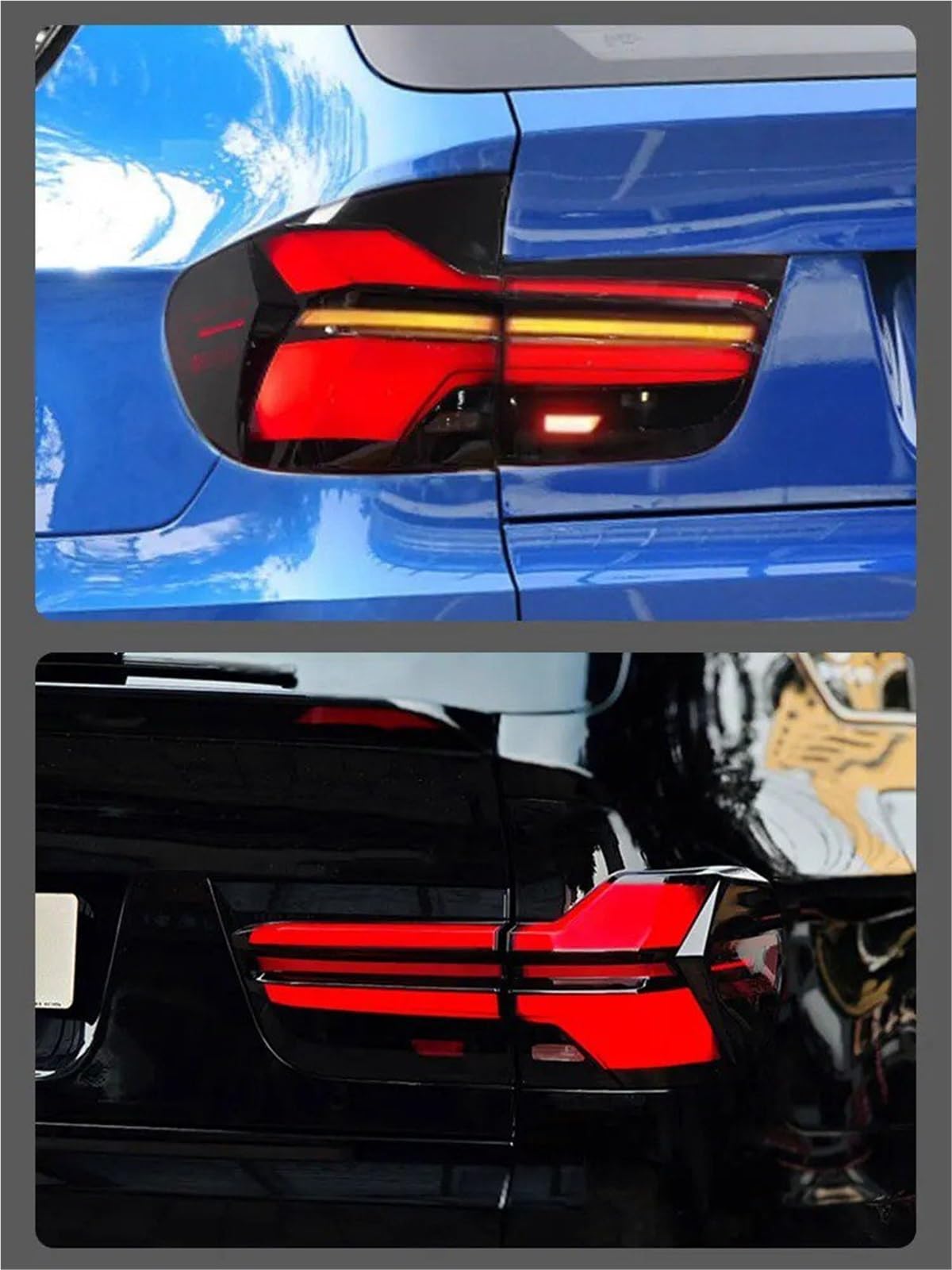 Genérico Para Para X5 E70 2007-2013 Conjuntos De Luces Traseras LED Señal Giro Flujo Secuencial Luz Trasera Accesorio Lámpara Automática(2011-2013)