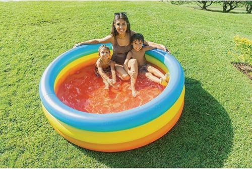 Miniatura 5 de Poolcandy Piscinas inflables para hasta 3 adultos (piscina inflable de sol azul arcoíris, amarillo y naranja)