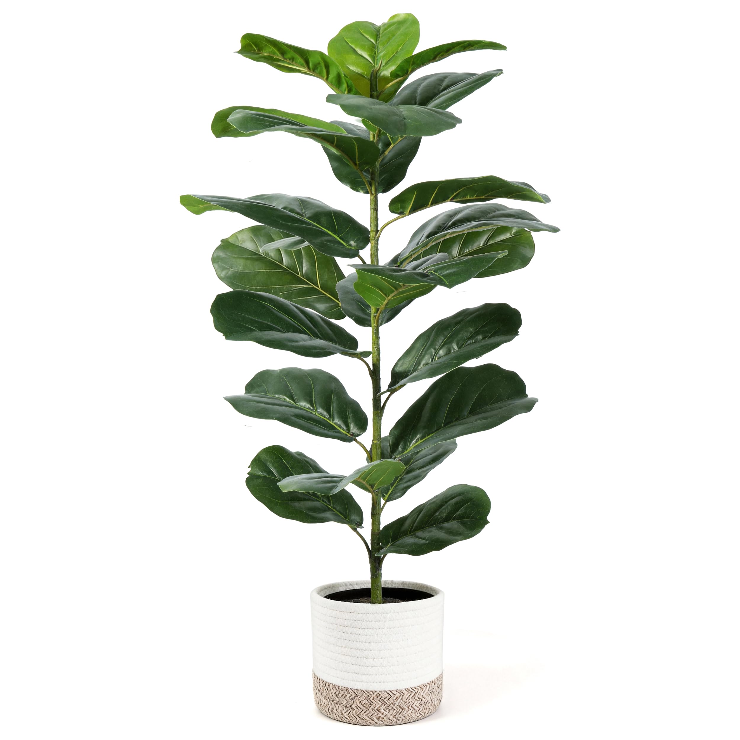 Der Rose 30" Fake Plants Artificial Fiddle Leaf Fig Trees Home Decor