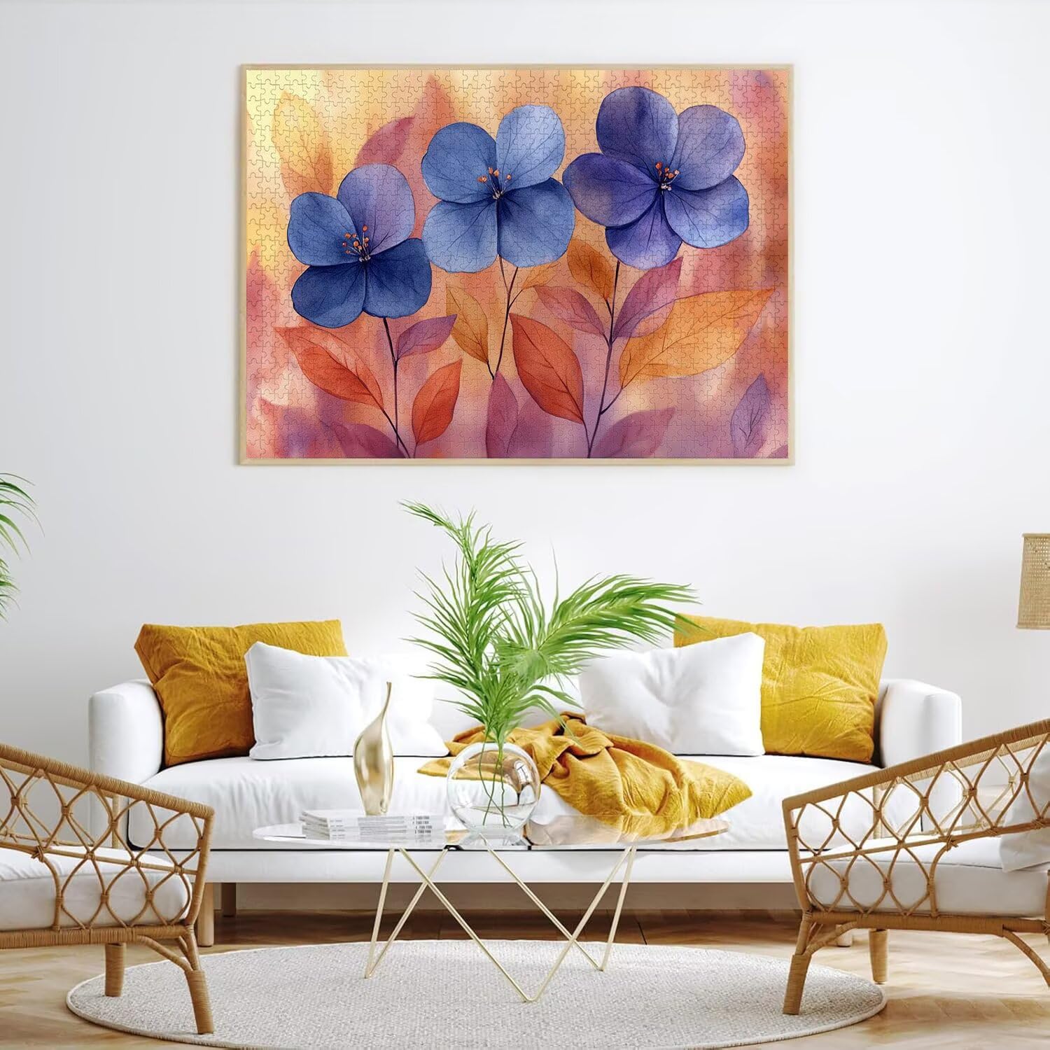 Puzzle 5000 Pezzi astratto Puzzle Legno fiori, n-32