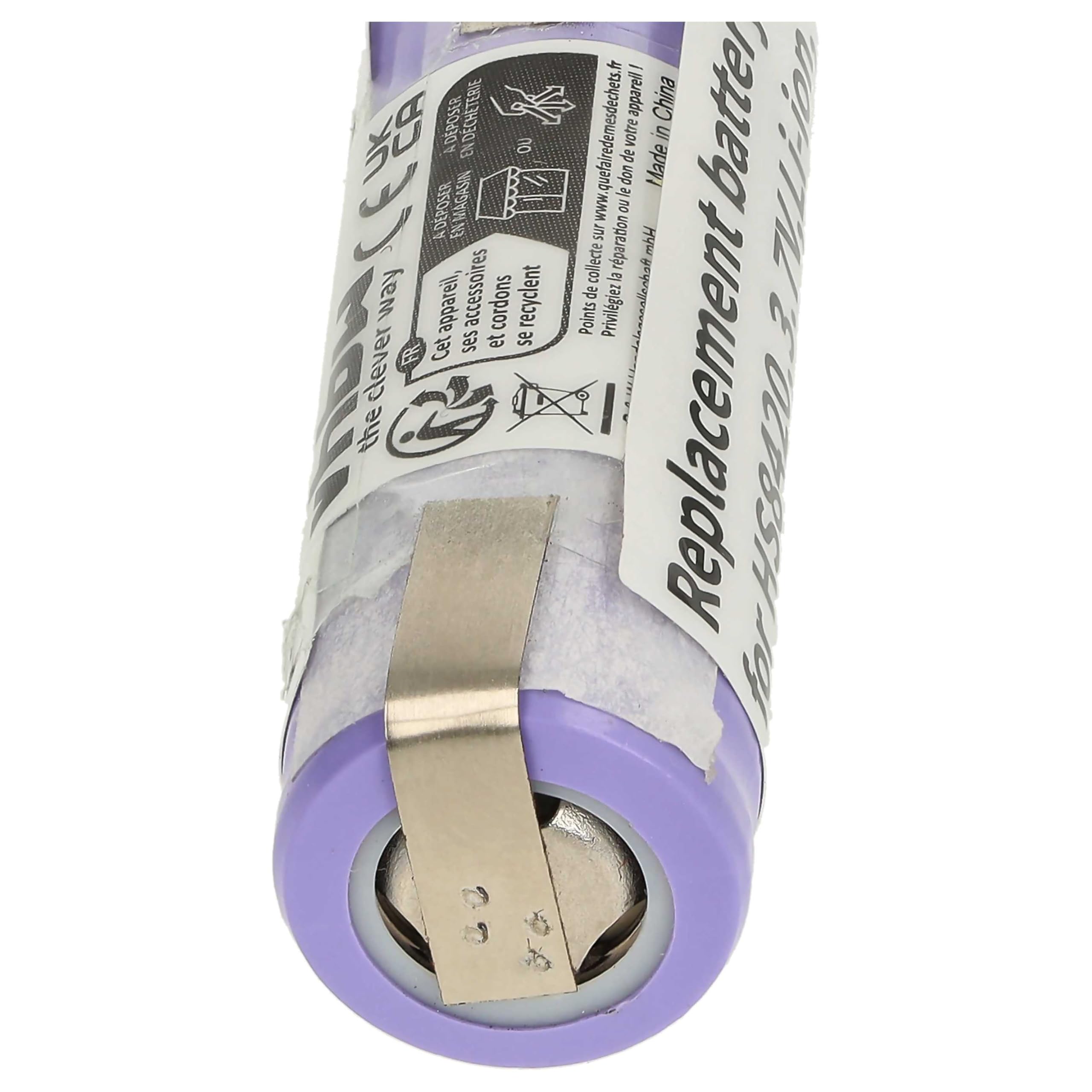 vhbw Akumulator zamienny do Philips KR112RRL, US14430VR do golarki do włosów (650 mAh, 3,7 V, litowo-jonowy)