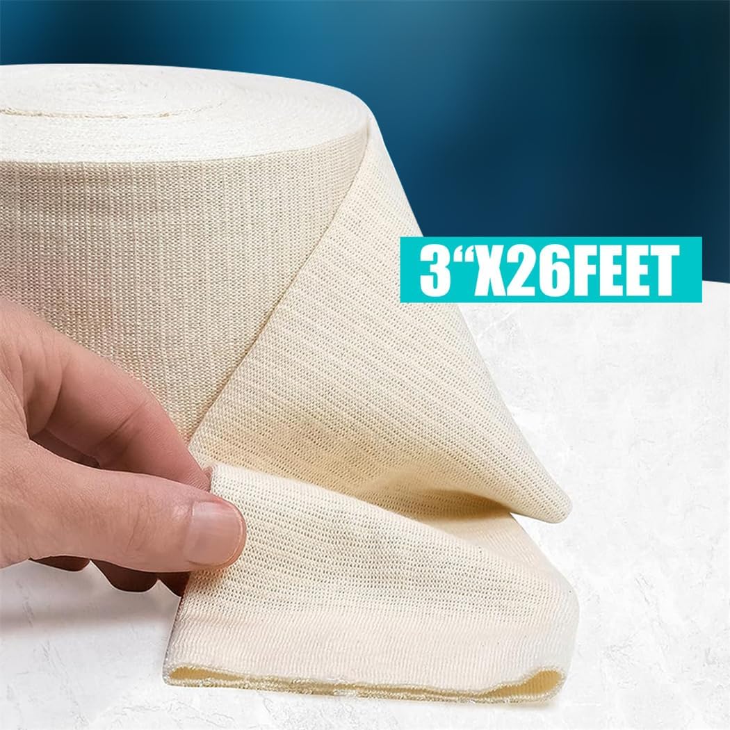 Tubular Bandages Elastic Support Bandage Size D Washable Compression Bandage Compression Wrap Roll for Arms Lower Legs 3in X 26ft