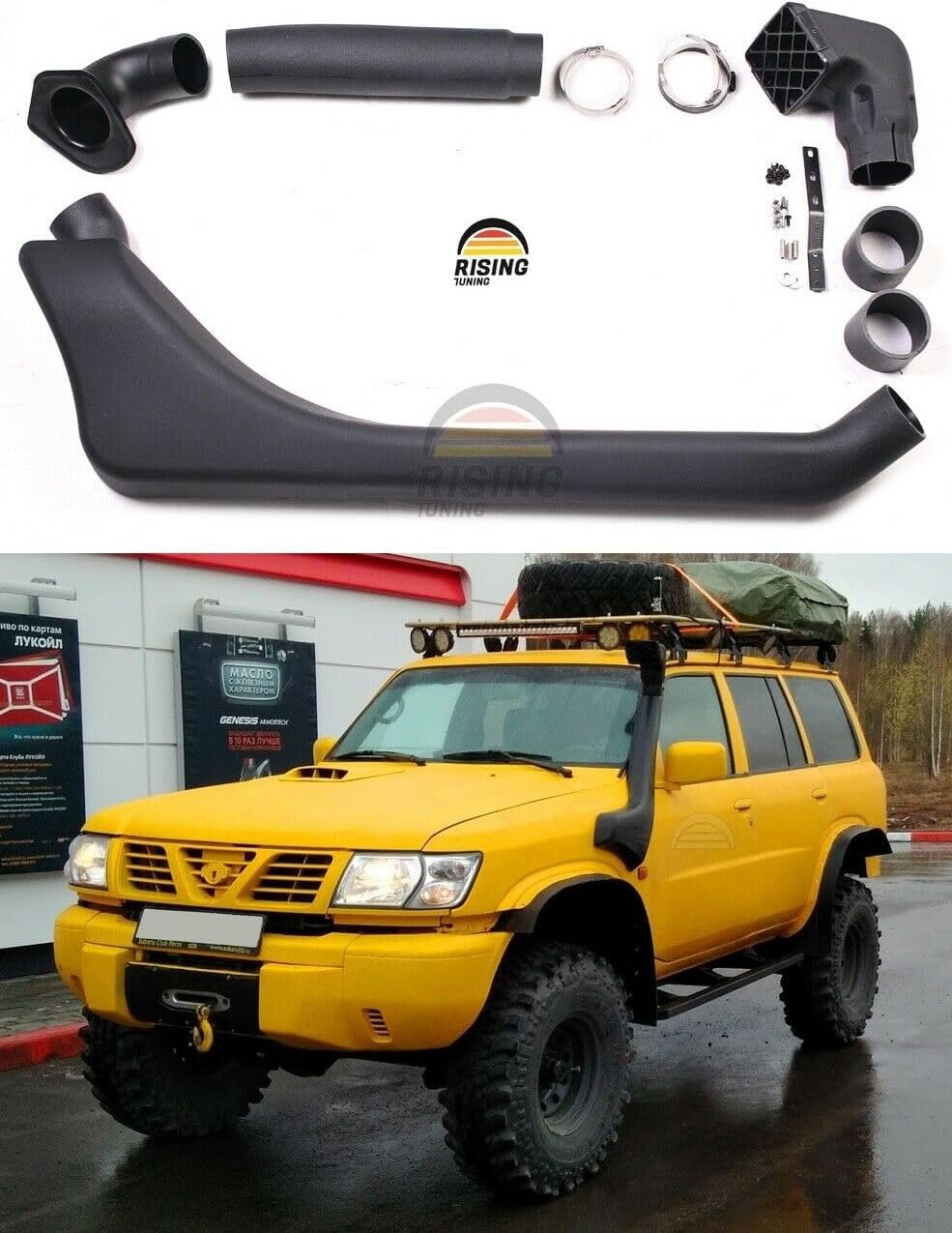 RisingTuning Snorkel Kit Intended For Nissan Patrol Safari Y61 Air Intake Ram TD42 ZD30DDTI RD28 TB45E, ABS Plastic Auto Snorkel Kit