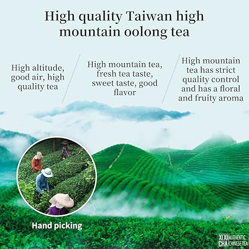 Miniatura 2 de XIXICHA Dayuling Oolong Tea Taiwán Té de alta montaña Té Oolong Hoja suelta Premium Formosa Floral Aroma Floral 5.29 oz/150g