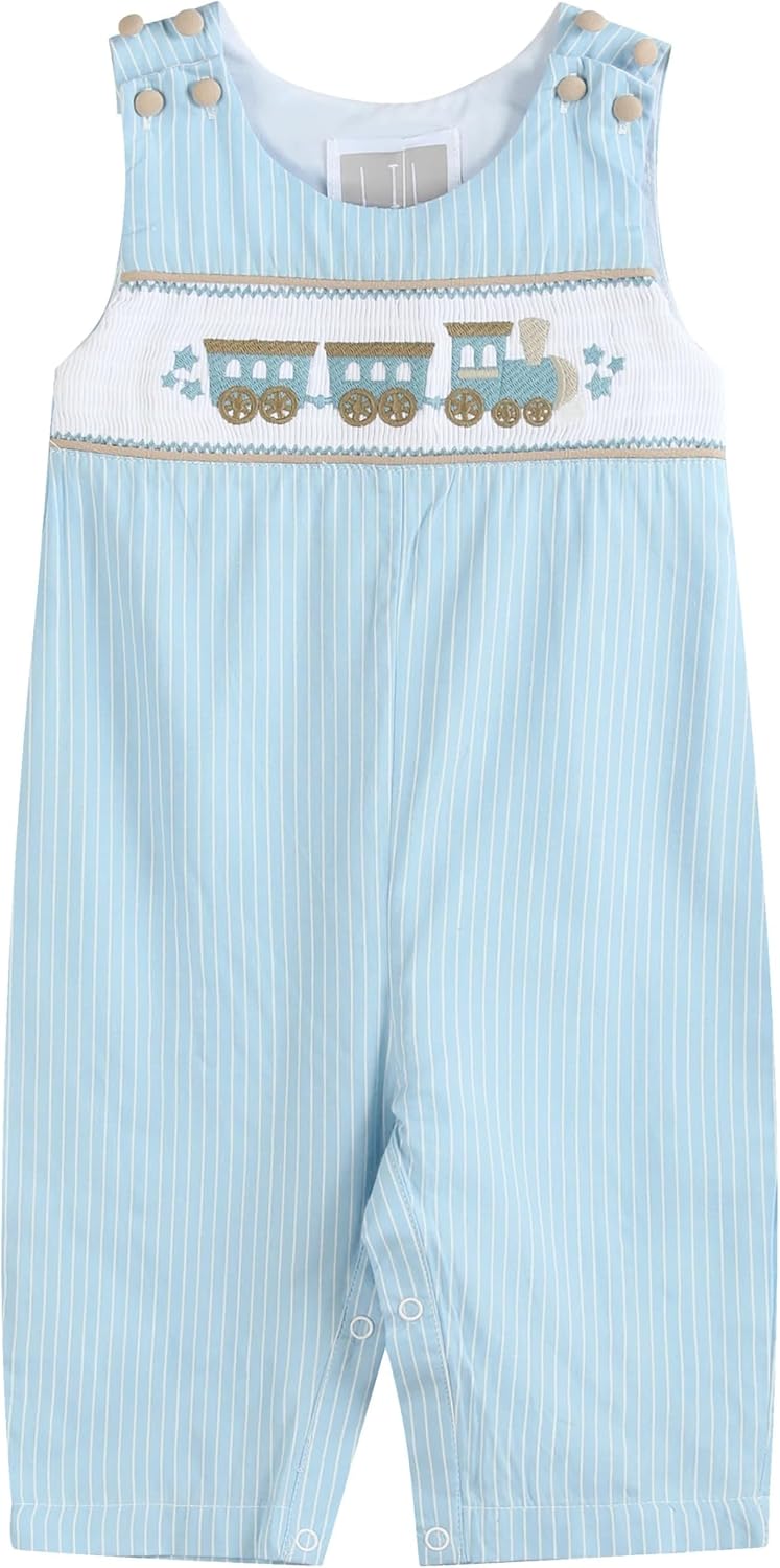 Lil cactus Boys Baby and Toddler Smocked Overalls