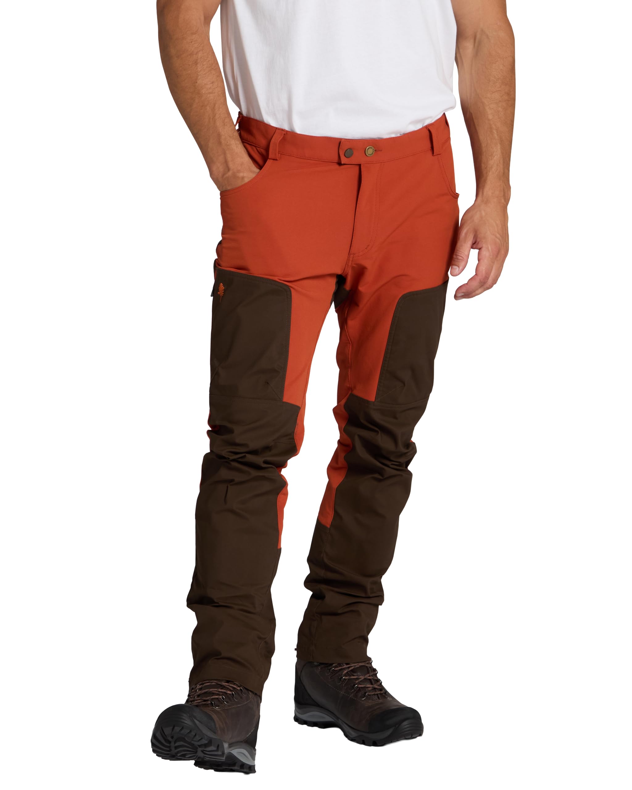 Pinewood Outdoorhose Herren, robuste Wanderhose Herren für Outdoor und Jagd mit Stretcheinsätzen und elastischem Bund für Komfort