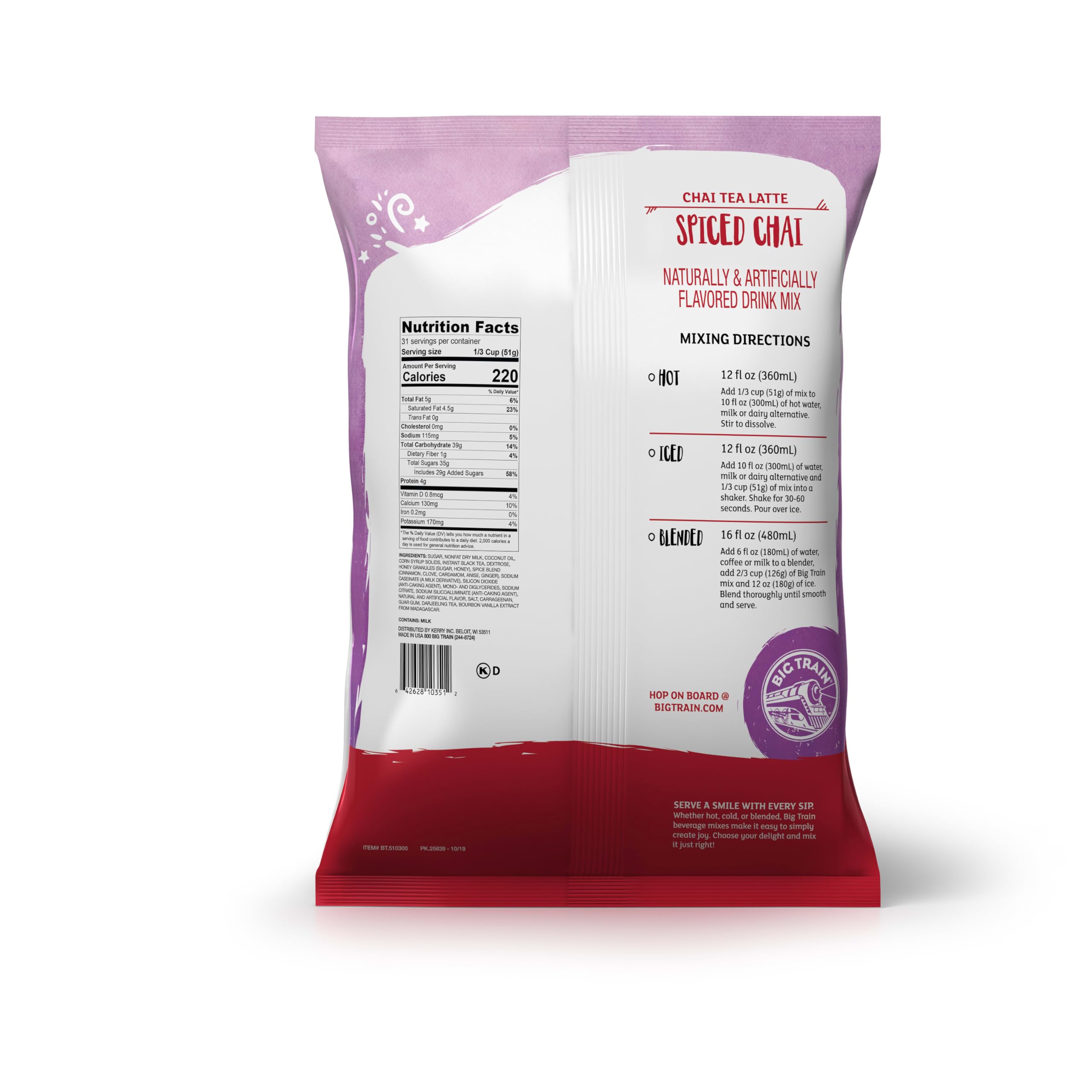 Big Train Chai Tea, Spiced, 3.5 lb bulk