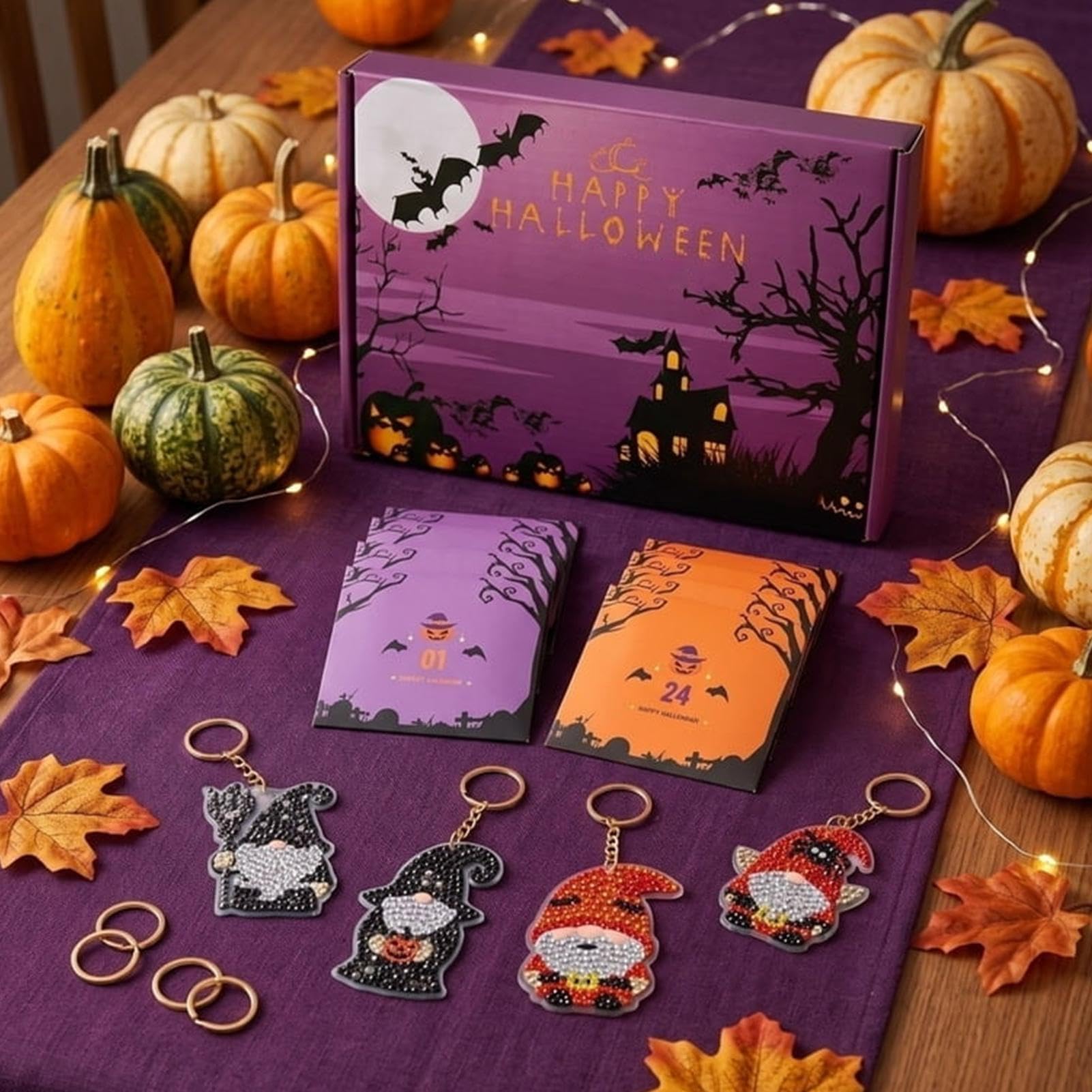 Calendario conto alla rovescia di Halloween, 24 giorni, con ciondolo a forma di
