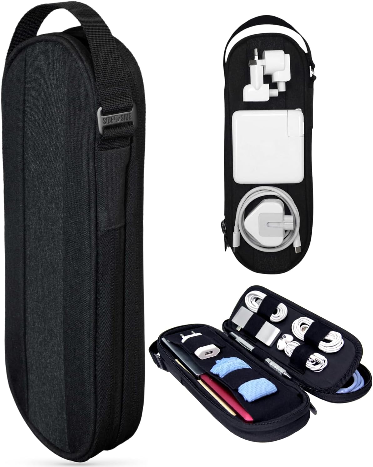 POWER PACKER Travel Tech Pouch Organizer - Electronics & Cord Case - Cables & EDC Gear Bag.