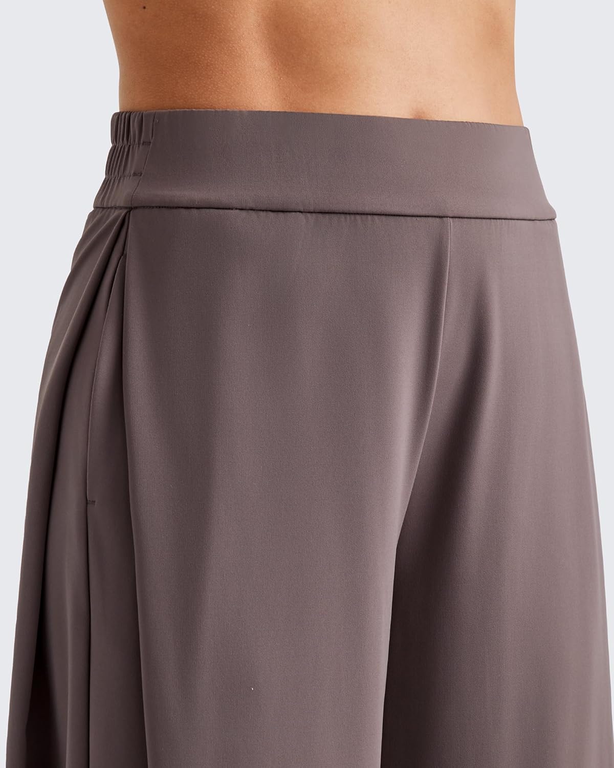 G4Free Casual Dress Pants Women Stretchy Office Pants Wide Leg Trousers Pants with Pockets Business Work (Taupe,M,27") - Image 2