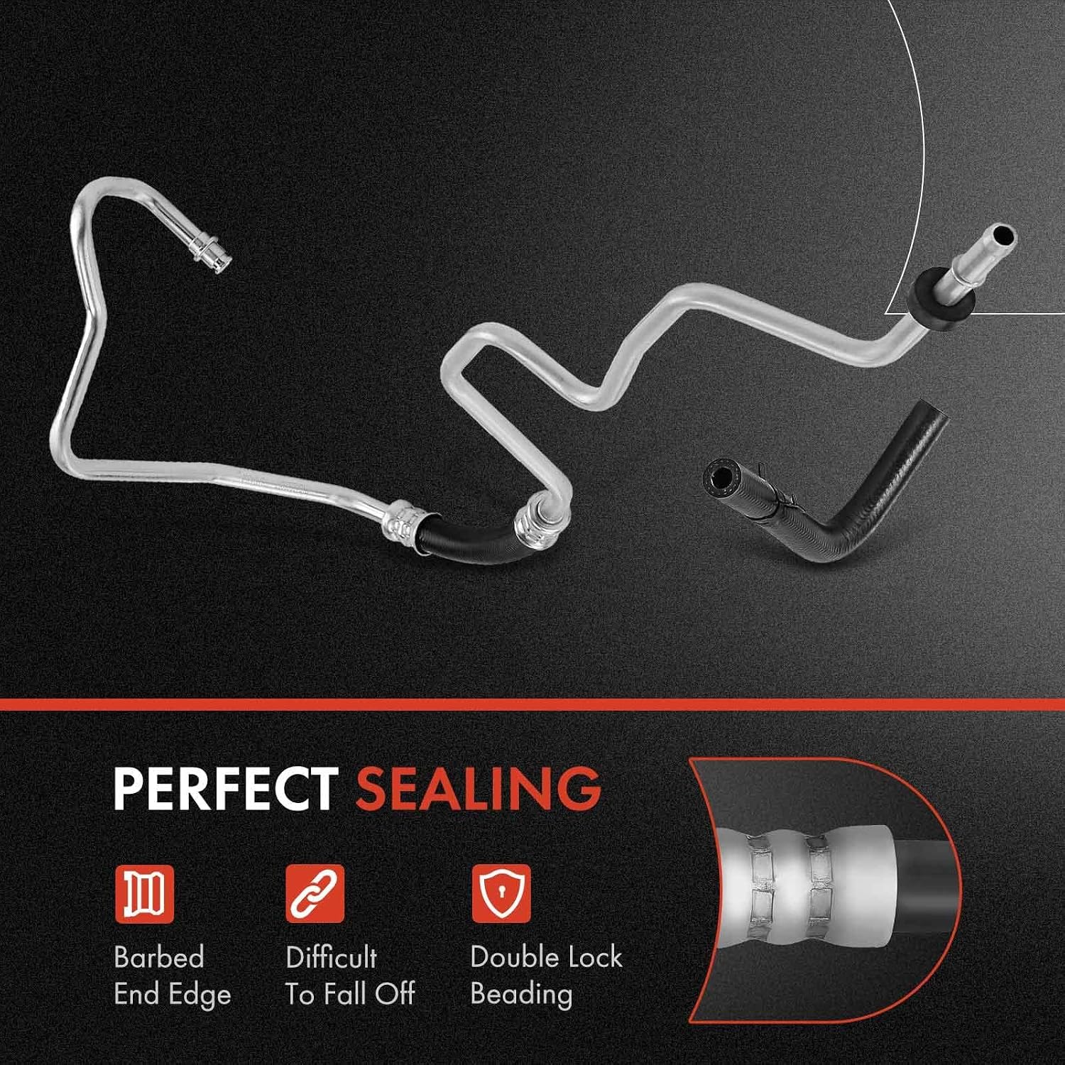 A-Premium Power Steering Return Hose Line Assembly Compatible with Ford Thunderbird 2002-2005 3.9L & Lincoln LS 2003-2006 3.0L, Gear To Cooler