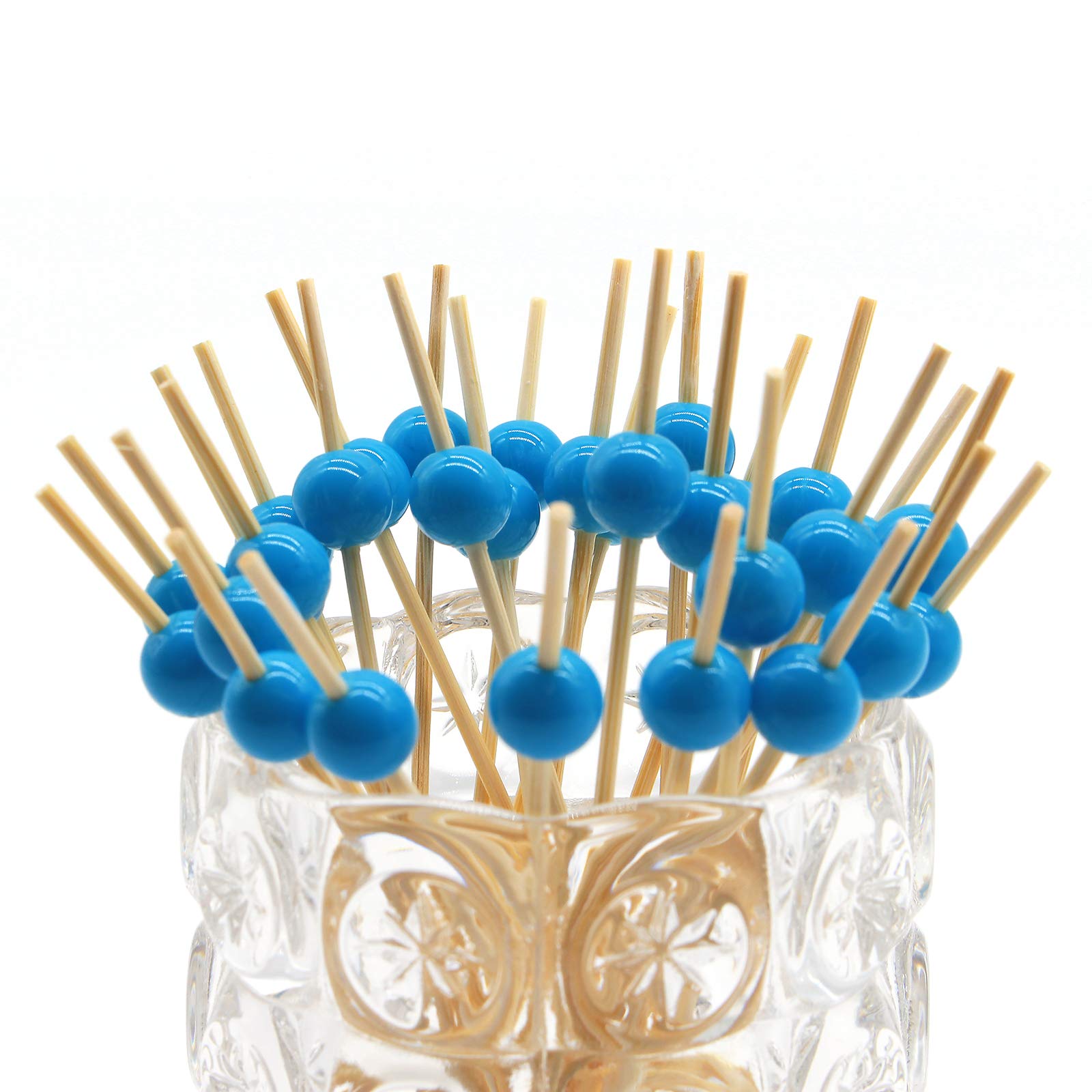 Aodaer Lot De 100 Pics à Cocktail Décoratifs En Bambou Pour Amuse-bouches, Bars, Boissons, Sandwichs, Buffets, Fêtes - 12 Cm