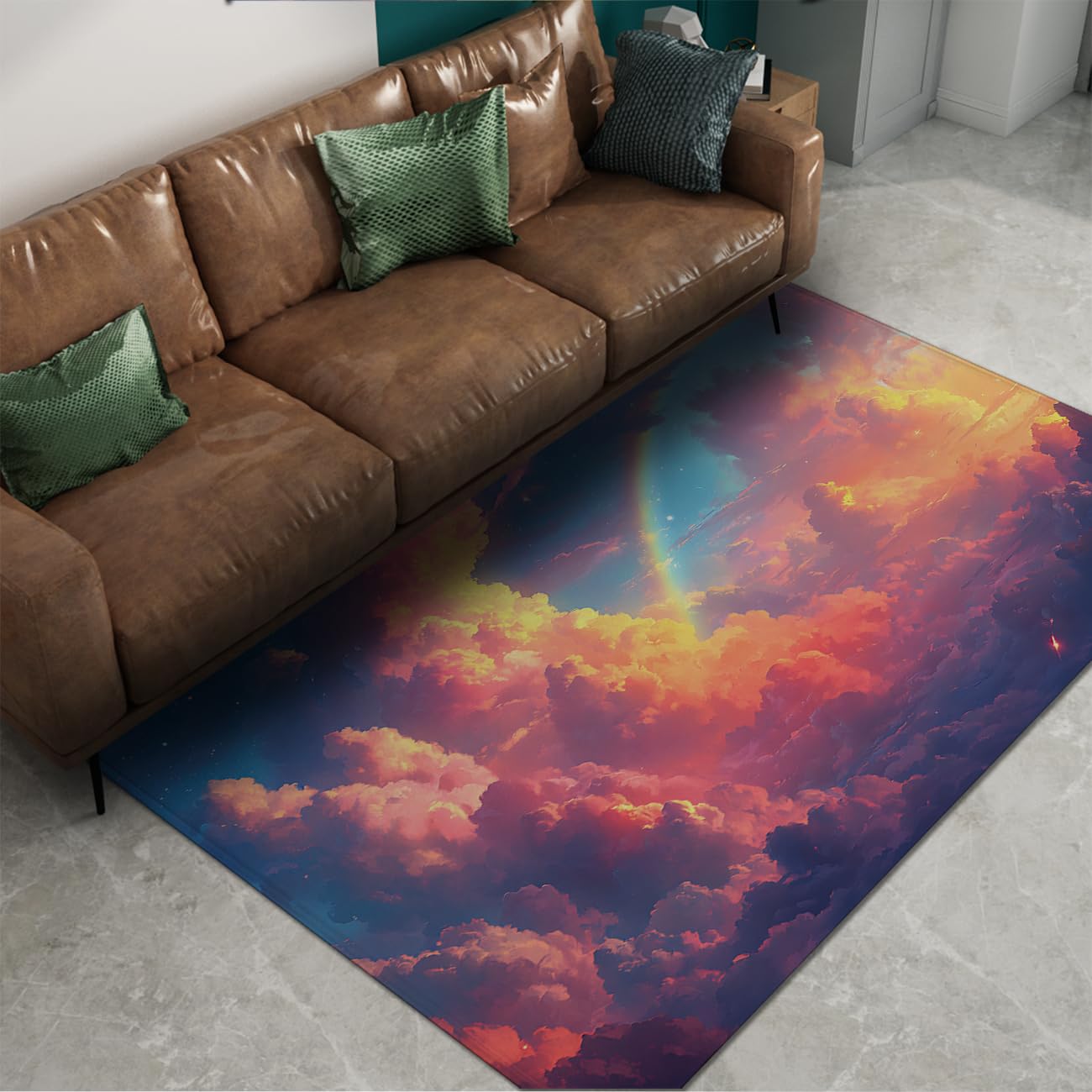Tapis nuages moderne pour transformer une pièce froide en chambre chaleureuse