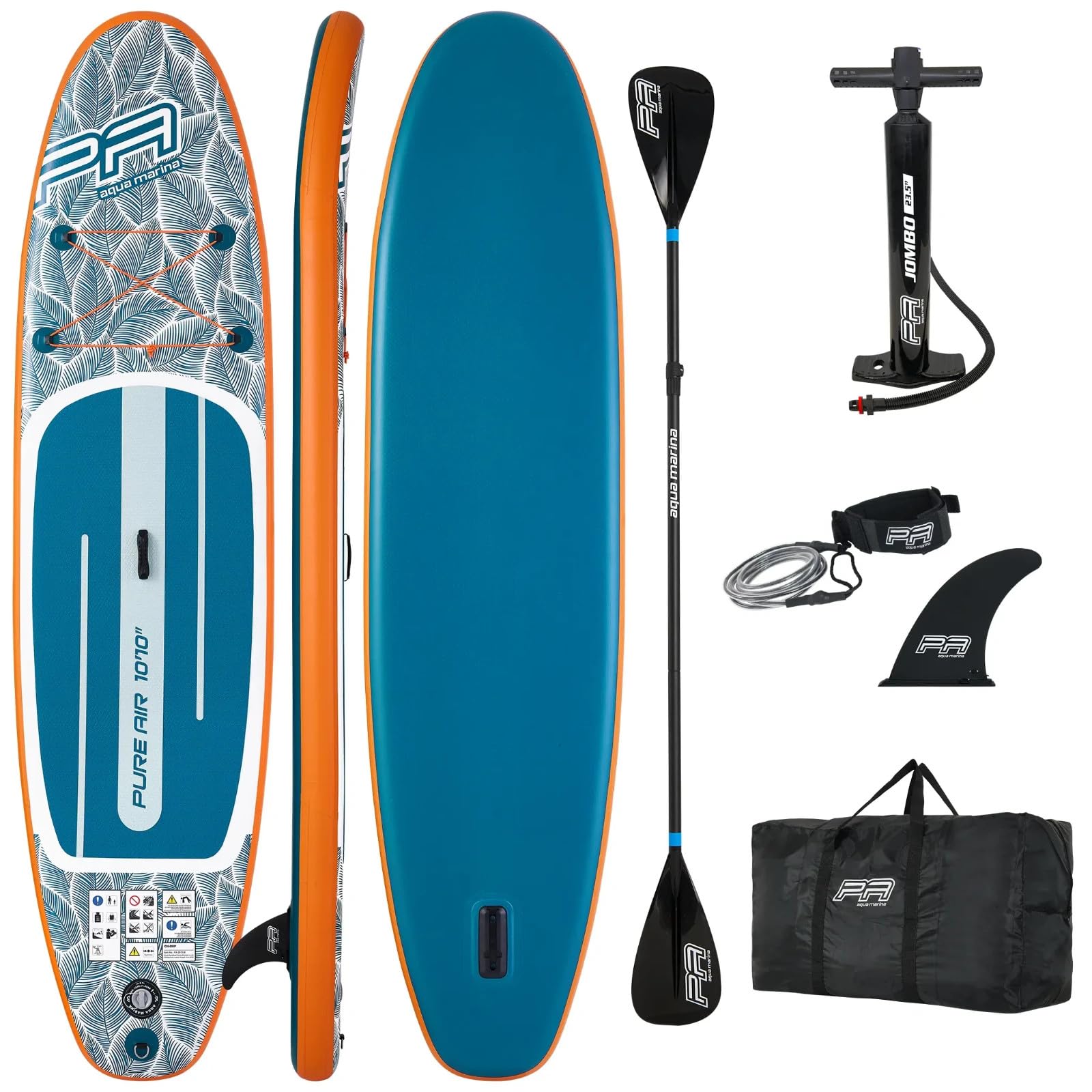 Aqua Marina Pure Air Coast SUP Board gonfiabile Stand Up Paddle Set