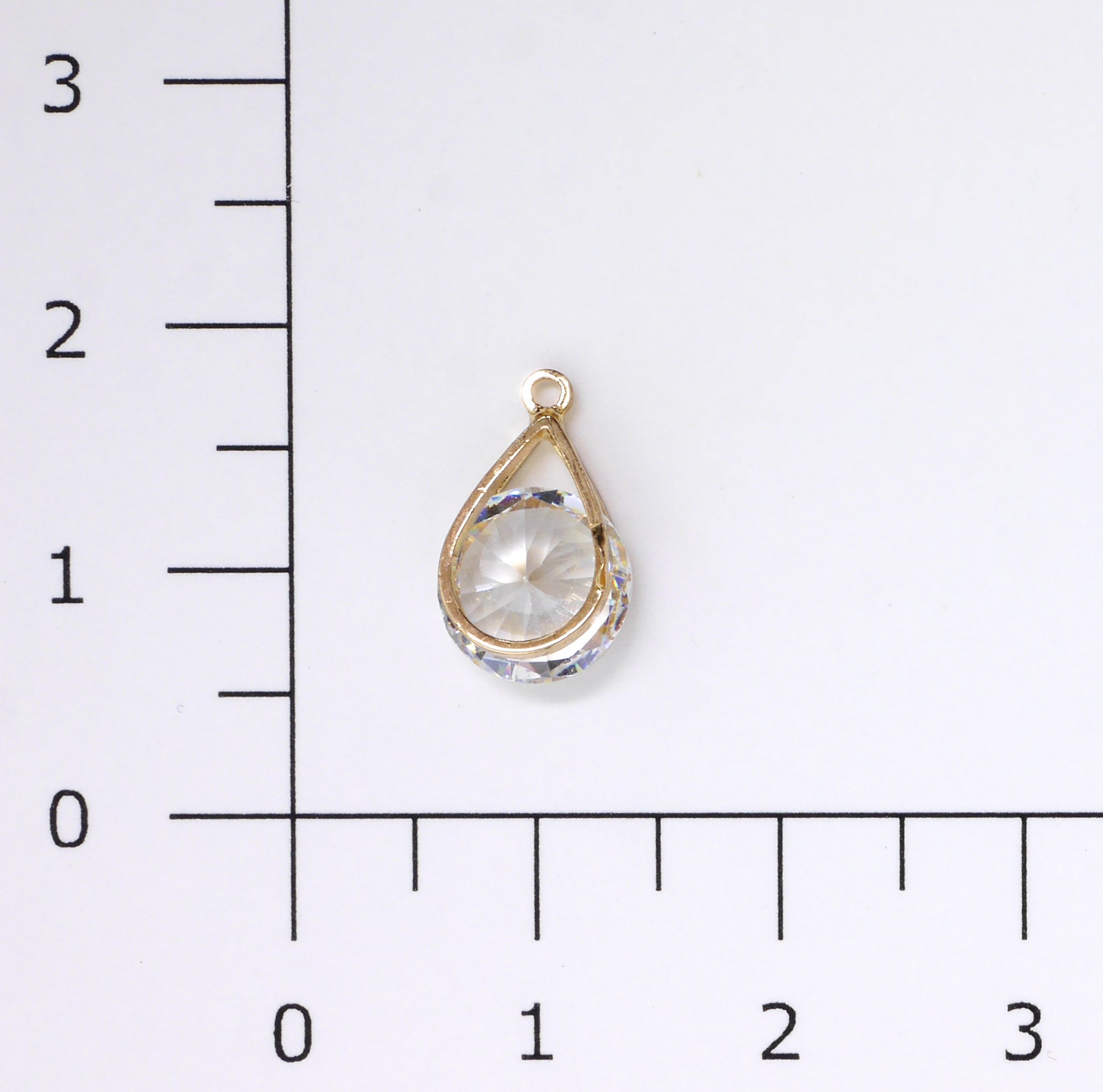 Sofia C-8-G Accessory Parts, Teardrop Cubic Zirconia Clip
