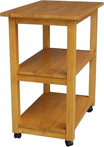 Miniatura 3 de International Concepts - Carrito mediano para microondas, color roble