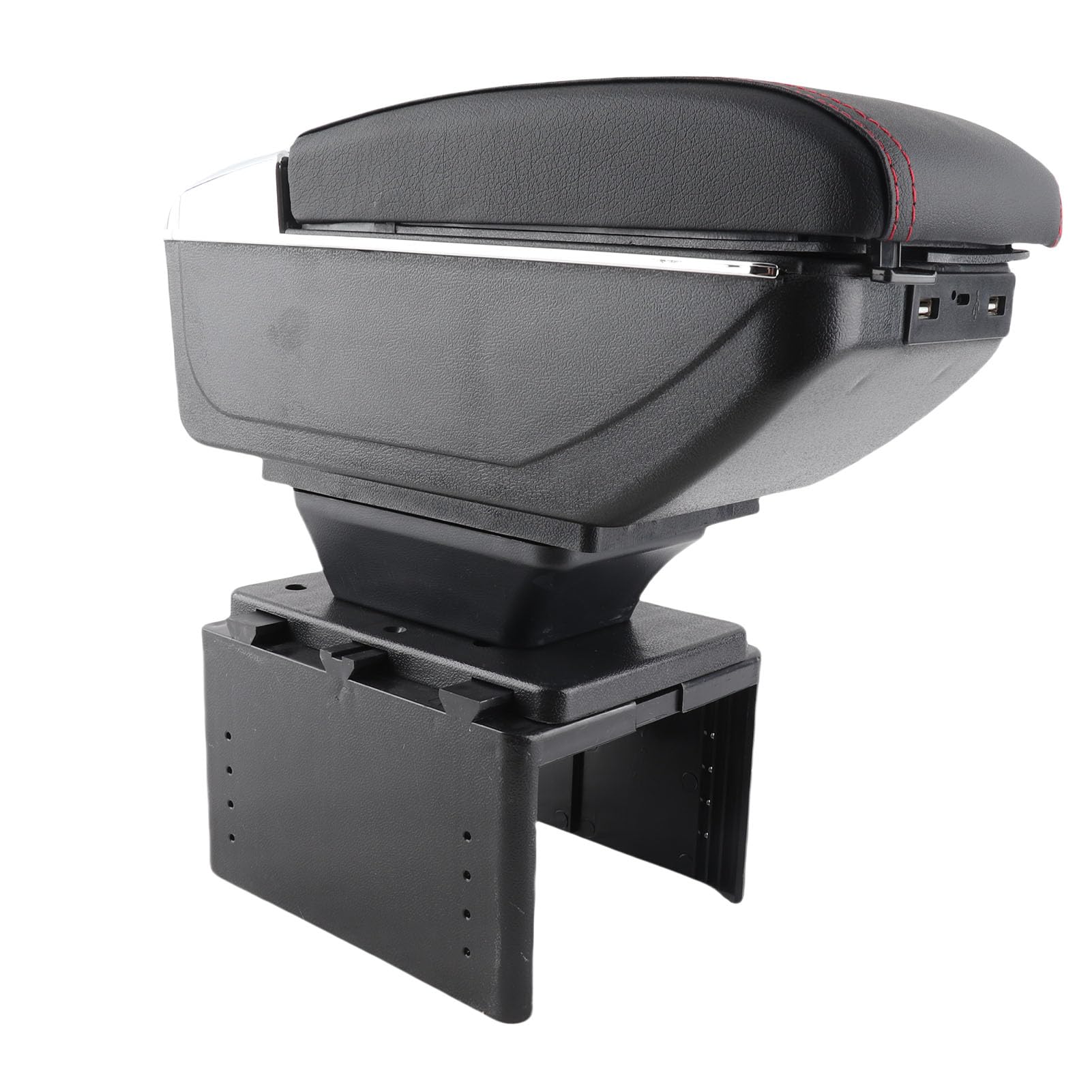 Caja de apoyabrazos, caja de almacenamiento de contenedores de caja de apoyabrazos de consola central de coche universal ajustable con interfaz USB