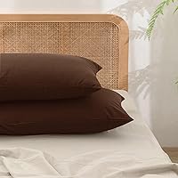 Vista 36 de BESTOUCH Funda de almohada 100% algodón lavado para cabello y piel, tacto de lino, suave, cómoda, transpirable, juego de 2 fundas de almohada