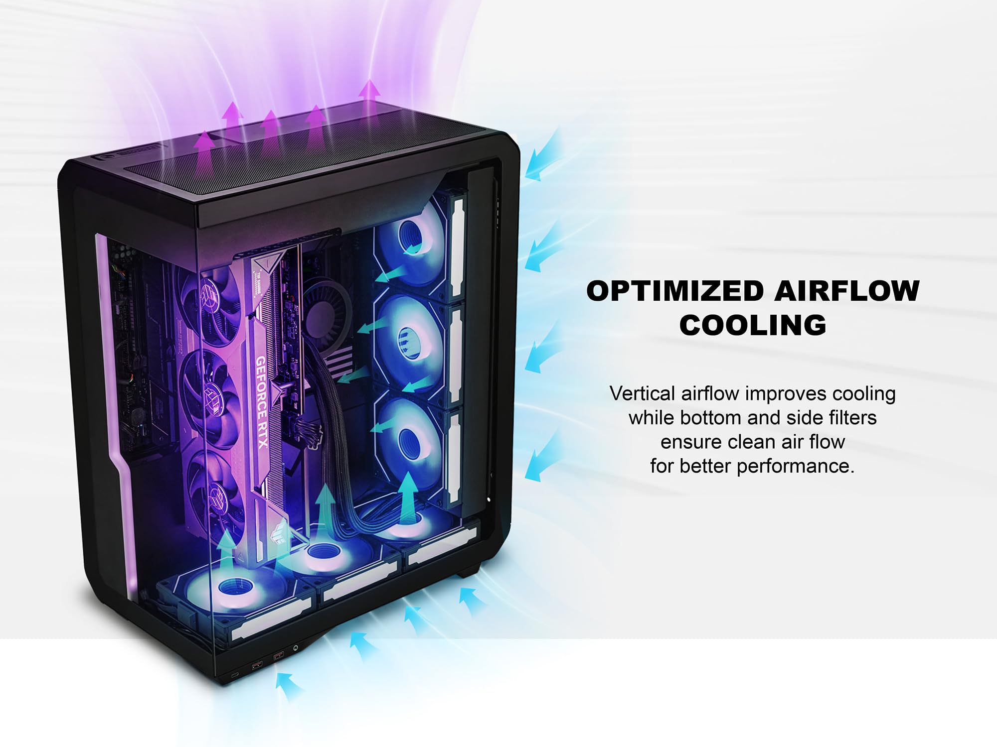 Amazon.in: Buy SSUPD Xhuttle Black ATX Mid Tower Gaming Case, Dual
