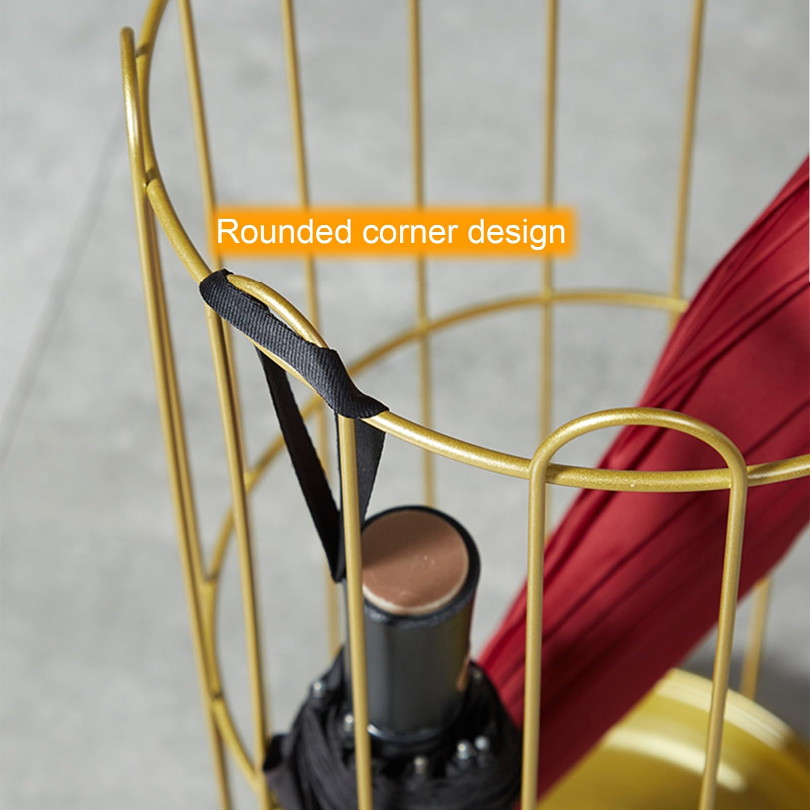 Porte-Canne en métal Noir, Support de Canne Robuste pour la Maison et Le Bureau, Porte-Parapluie, décoration d'entrée élégante, Design en métal Durable, Solution Peu enco