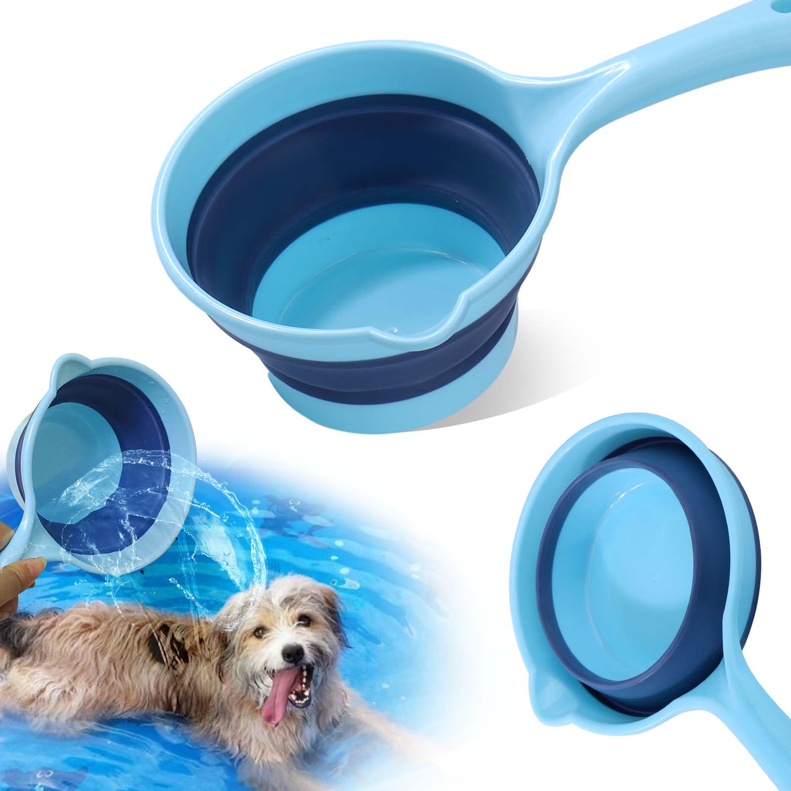 Dog Bath Rinse Cup,Portable Foldable Dog Bath Tubs Accessories,Dog Shower Bathtub Dog Pool Supplies,Dog Washing Tools,Dog Shower Attachment